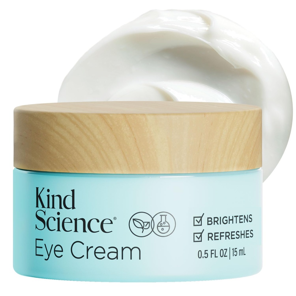 Ellen DeGeneres Eye Cream 的 Kind Science —— 皱纹的眼凝胶下 名义上的平滑和摩擦 —— 用Hyaluronuic酸进行抗衰老,维生素C —— Fragrance Free, Paraben Free, 0.5 fl oz