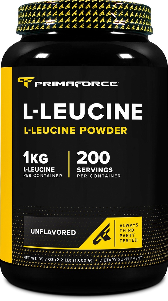 Primaforce L-Leucine纯粉 1 KG(2.2磅) - 非GMO, Gluten Free, 200 services