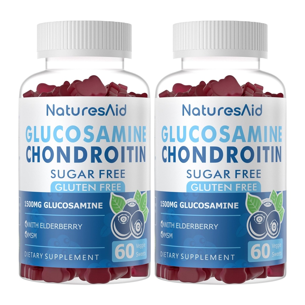Glucosamine Chondroitin Gummys配有MSM和Merderberry Extrastruction-联合支持,成人、男子和妇女抗氧化剂免疫辅助剂。 (2包)