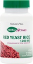 Natures Plus 草原活性红酵母水稻 1200 mg - 60 capsules - 非GMO, Vegan, Gluten Free - 30 services
