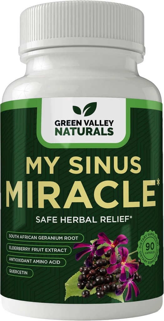 Green Vallley Naturals My Sinus Miracle 草药补充品, 90 Capsules (1)