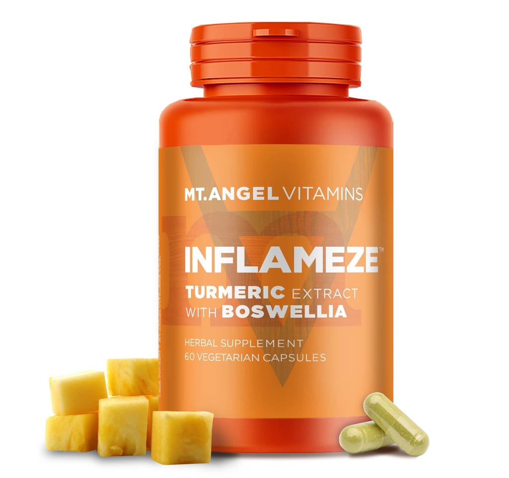 天使维生素山 - InflamEze, Boswellia, Curcumin, Quercetin, Bromelain(60个植物卡普尔)