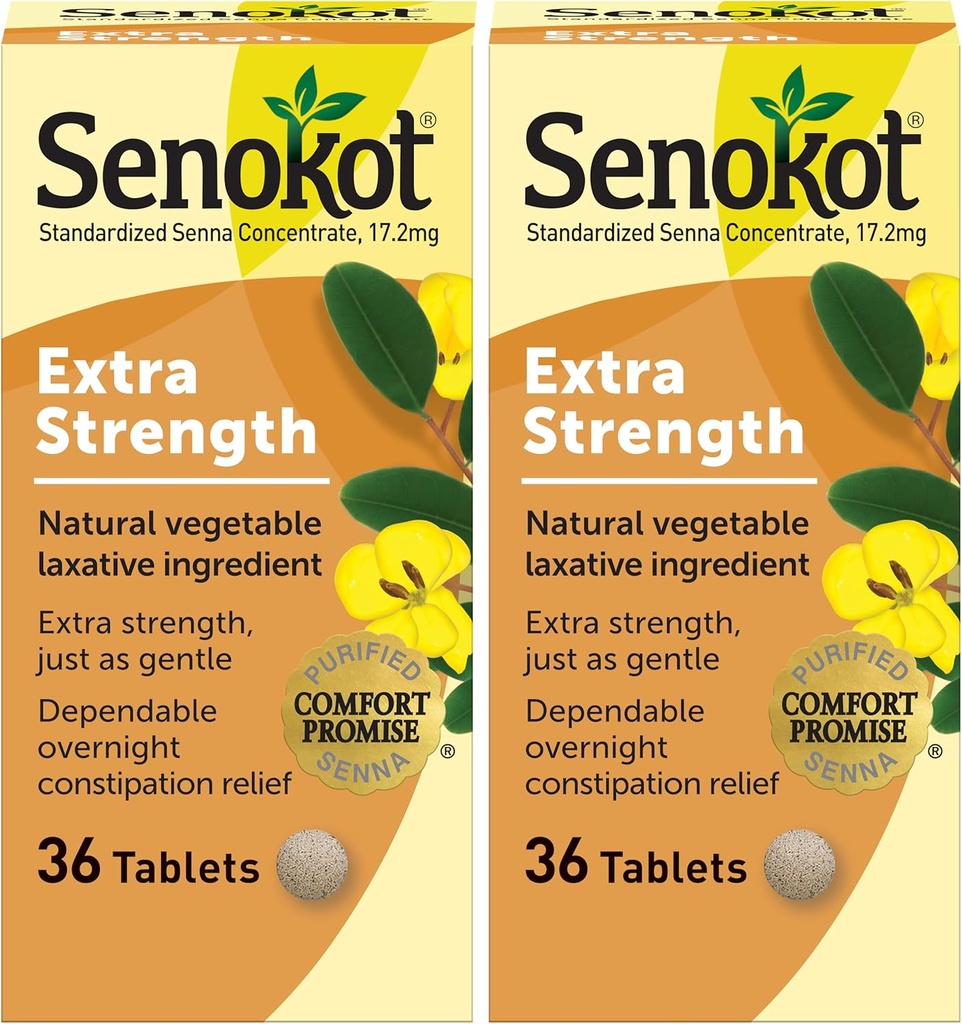 Senokot 超强天然蔬菜酸性剂,用于晚间救济