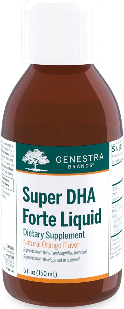 Genestra Brands Super DHA Forte Liquid - Omega-3 鱼油补充剂 - 5 fl oz