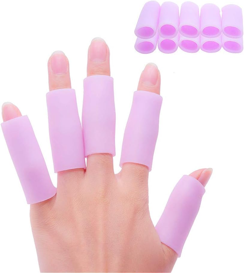 Povihome 10 Pack Feeling Sleeve 保护者 Silicone 缩略图 关节炎篮球运动员Mallet Feigger Feigger 玉米滑块保护者