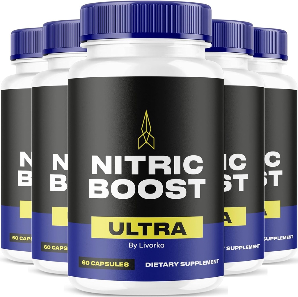 LIVORKA Nitric Boost Ultra Powder Now in Capsules, 高级公式 - 300计数(5个月供应) - 包5