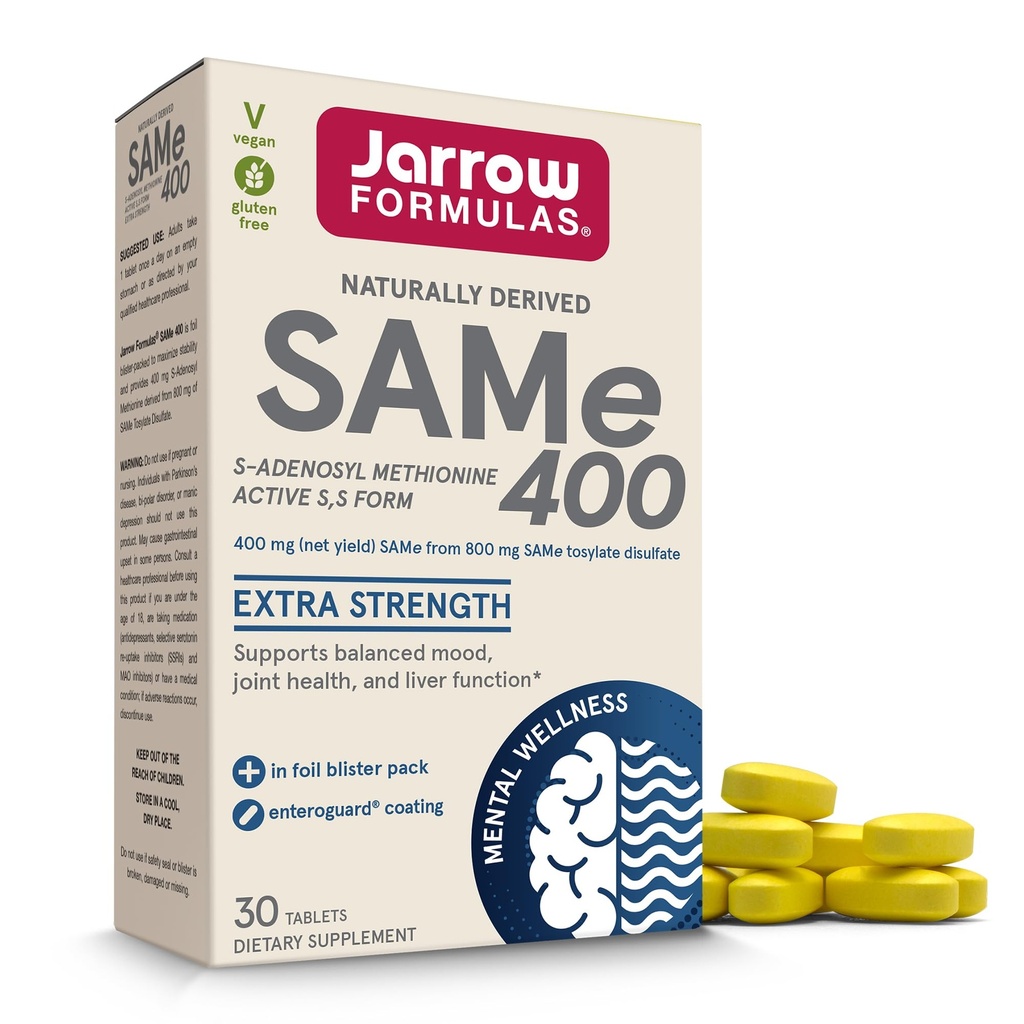 JARROW FORMLAS Sam-E 400 MG, 30 CT (英语).