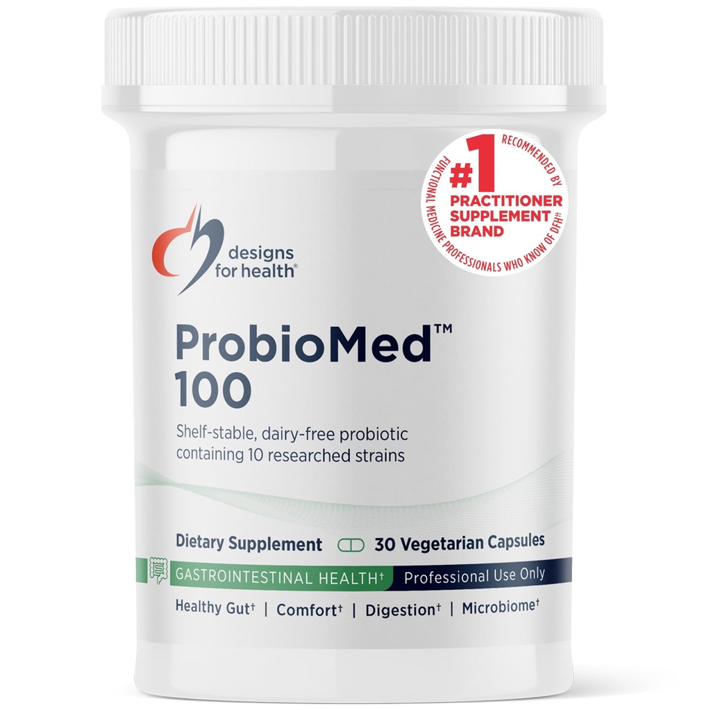 健康ProbioMed 100 - 消化卫生的Probiomet - 10 Strains with Lactobacillus Acidophilus Probiotic + Lactobacillus Rhamnosus - Gut Health + Immune支助补编(30页)