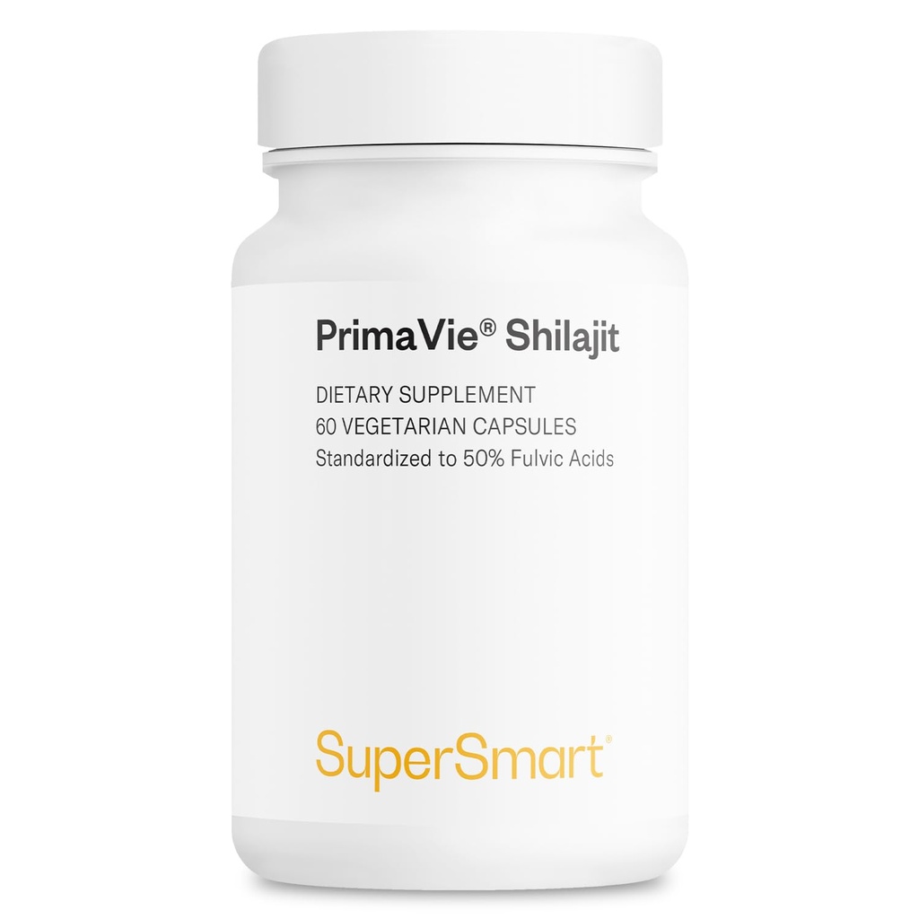 Supersmart - Super Shilajit 500 mg/日(高概率) - PrimaVie Shilajit 补编 - 喜马拉雅语,纯化与有机 Shilajit | - Non-GMO & Gluten Free - 60 蔬菜卡普尔