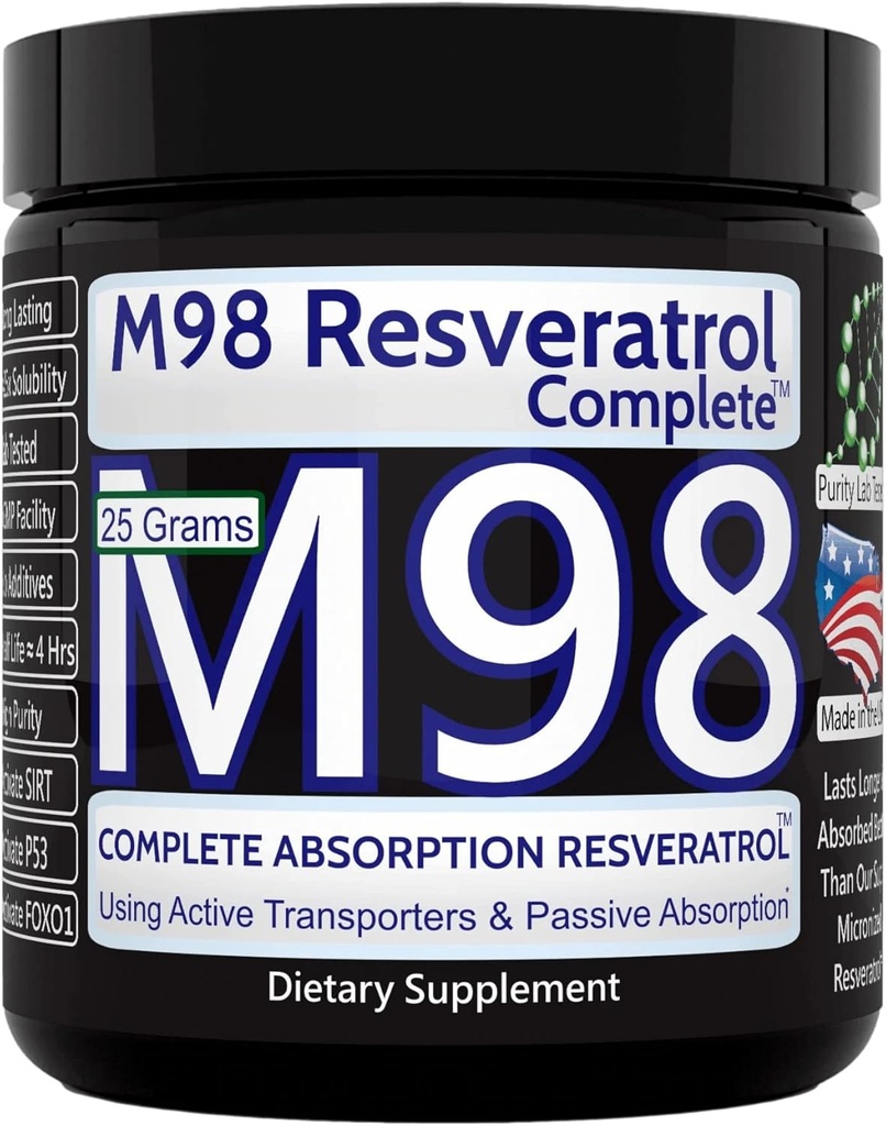 M98 Resveratrol complete(M98-RC) - 优于超级微量化 - 纯粉末 - 25克