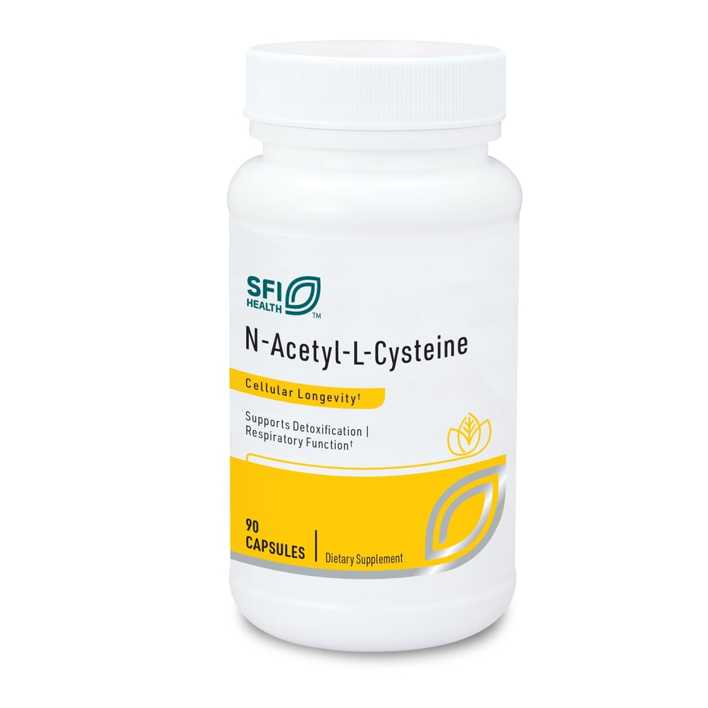 Klaire Labs SFI 健康 N-乙酰-L-Cysteine 500mg - 氨基酸 Glutathione 前体 NAC - 支持细胞抗氧化剂保护的补充 - 假过敏性,无大豆,无玉米(90 Capsules)