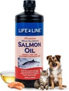 Life Line Salmon Oil for Pets | Omega-3 DHA EPA Supplement for Dogs & Cats | Supports Skin, Coat, Brain & Heart Health | Cold-Filtered – 32 oz