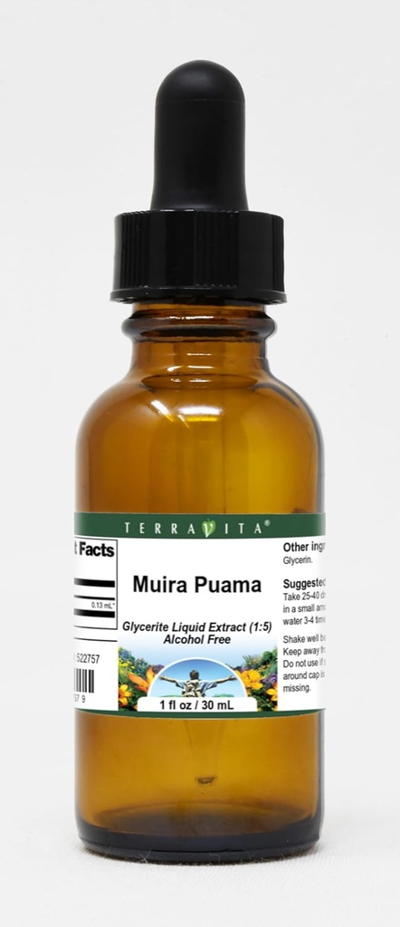 Muira Puama Glycerite液体提取器(1:5) - 无Flavor(1 oz,ZIN:522757) - 3 Pack