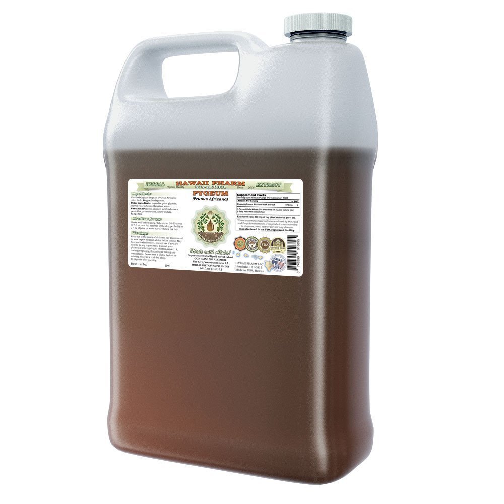 非洲樱桃 Py无酒精液体提取,非洲樱桃 Py(Prunus Africaa) Bark Glycerite Natural Herbal 补编,夏威夷药典,美国 64 oz