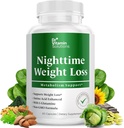VITAMIN SOLUTIONS 夜间脂肪燃烧剂补充剂 - 体重损失的嗜好抑制剂 - 男女夜间脂肪燃烧剂支持睡眠和放松 - 体重损失药片 - 60 Capsules