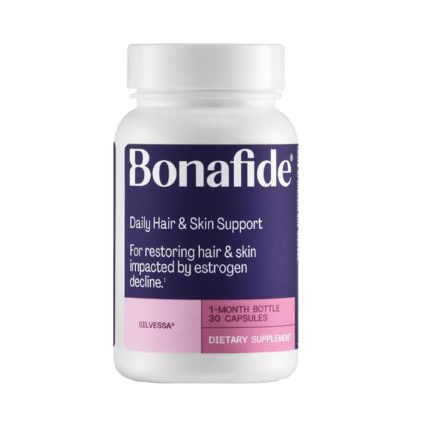 Bonafide Silvesa 头发和皮肤支持Capsules – Hormone-Free,无毒品日报 Nourishment for hair & Skin 在更年期期间-30天供应(30个Capsules)