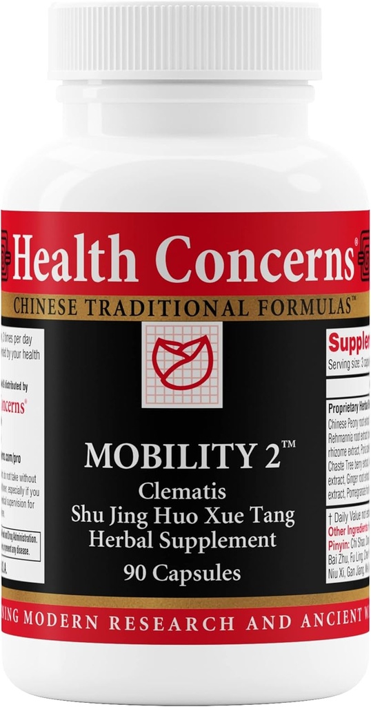 健康关注流动2 – 男女联合健康支持补充 – 中国草药流通支持 – 自然联合与肌肉援助 – 草药提取 – 90 Capsules