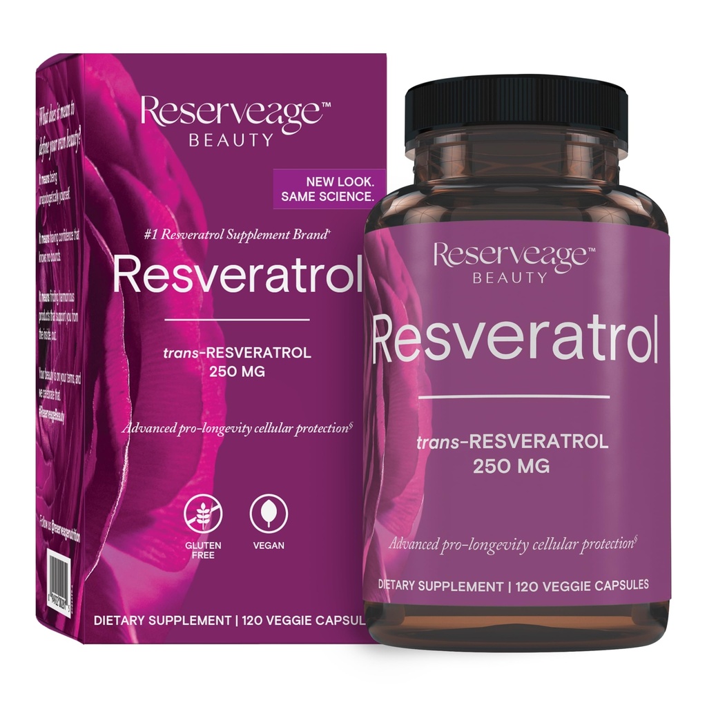 储备美人,Resveratrol 250毫克,心脏和细胞健康抗氧化剂补充剂,支持健康老龄化和免疫系统,Paleo, Keto, 120卡普勒