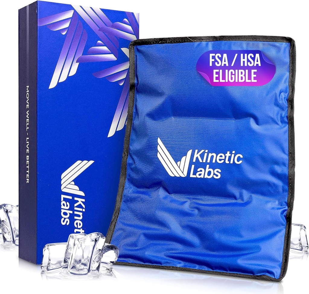 Kinetic Labs 伤痕可重复使用的冰包 - Back Pain Relief(11x14.5) - Back, Knee, Sheler, Hip 大型冰包