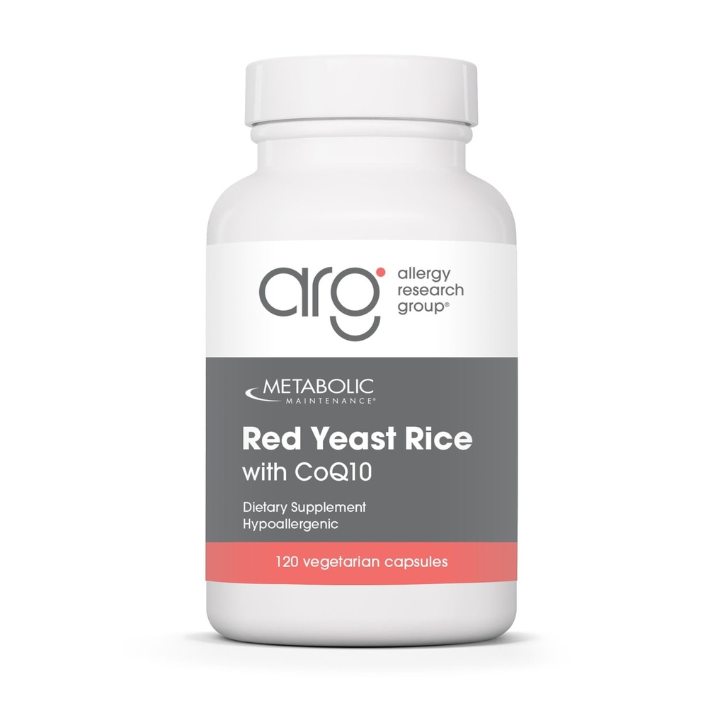 配有CoQ10的代谢维持红酵母水稻 - 提供能源生产+心血管健康支持 - Co酶 Q-10 + 红酵母水稻抗氧化剂补充剂(120 Capsules)