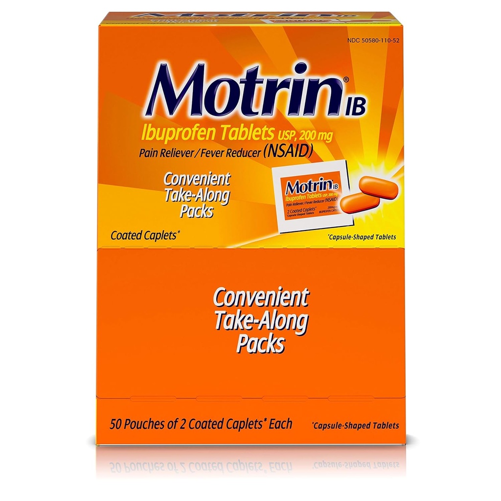 Motrin IB - 伊布普罗芬牌匾,每块两块牌匾,总共50块牌匾,一个盒子