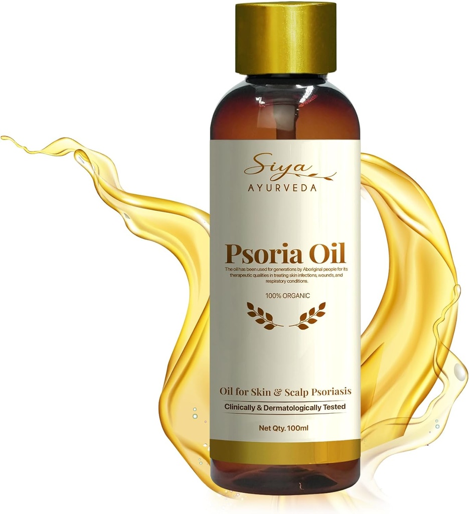 Siya Ayurveda Psorias 处理石油用于自然救济 石油用于Scalp Psoriasis & Skin Care 将Psorias从根部除去 - 用天然成份制造 - 100毫升