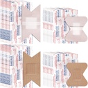 Sinmoe 100 Piecs 软件 软件 硬带 Knuckle 和 Fingetip Bandages 宽带包 伤者护理散装包 急救箱 2 尺寸, 3 x 1.5英寸, 1.8 x 2英寸(棕色)