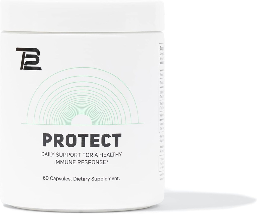 TB12 保护 - Premium 5 in 1 Immune 支持补编,配有锌、维生素C、Beta Glucan、Larch树提取剂和长老莓,为Immune系统和靴子能量水平提供日常支持