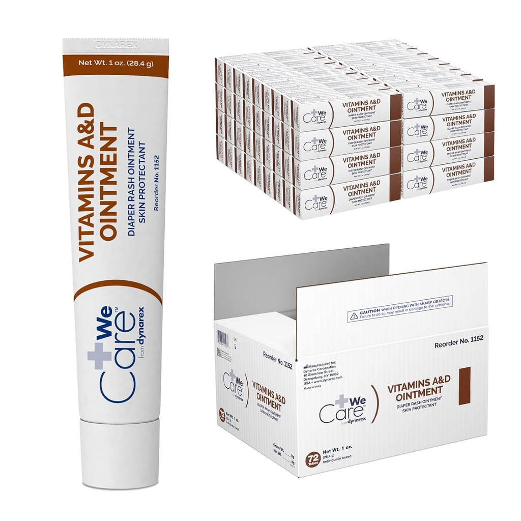 Dynarex 1152 维生素A & D Ointment, White, 1 oz. 维他命 维他命 A & D Ointment, White, 1 oz. 72包钢管