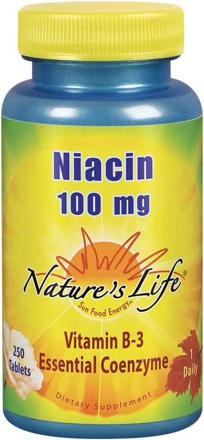 Natures Life Niacin 100mg 维生素B3 补充 健康血液 Lipid,流通与皮肤支持 | 250CT