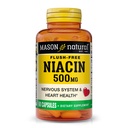 MASON NATURAL Niacin 500 mg 无氟、支持心脏健康、神经系统和能源生产,60 capsules
