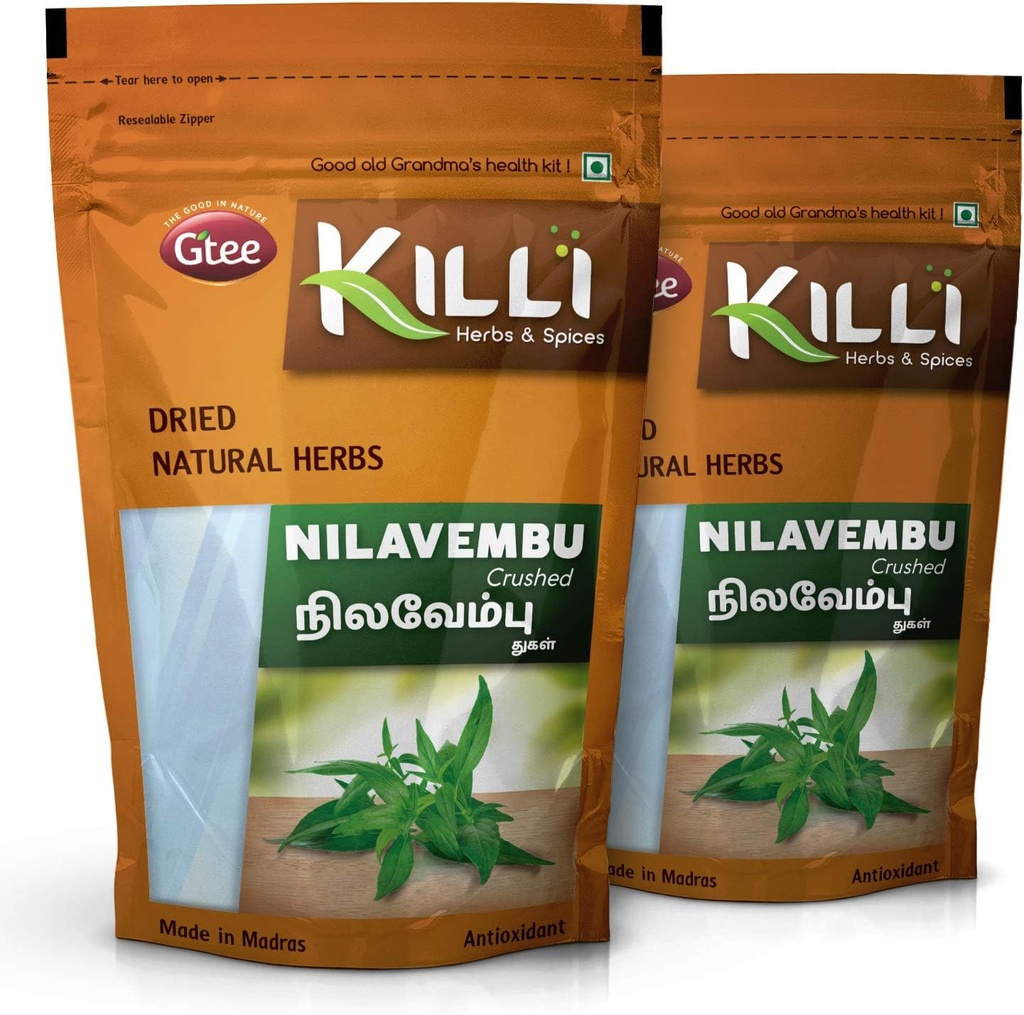 KILLLI NILAVEMBU 基拉塔 基拉塔 基拉塔 基拉塔 基拉塔 基拉塔 基拉塔 Andrographis paniculata 卡尔梅格 粉碎, 100g (Pack of 2)