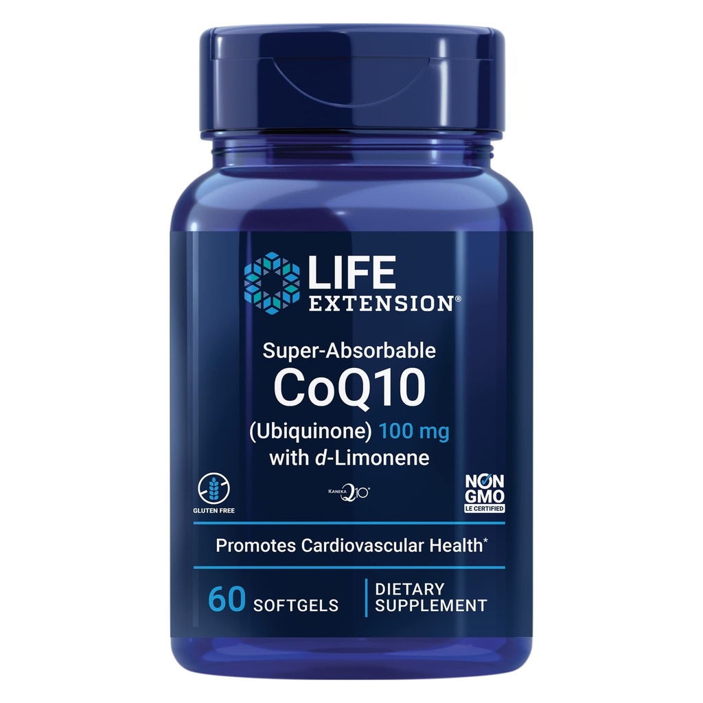 寿命延长 Super Omega-3 240 Softgels 鱼油包 配有 Super-Absobbable CoQ10 60 Softgels 心脏健康补编