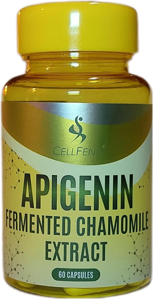 Apigenin QQ 发酵的 Chamomile 提取器 QX 标准到 100 mg 的 Apigenin / Capsule → 60 Vegan Capsules (500 mg)