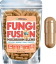 XPRS Nutra Fungi Fusion Mlend Capsules - 180 Counter(90天供应) 狮子马恩的Premium Blend, Reishi, Chaga, Cordyceps Capsules 支持精神清晰,认知,能量和豁免