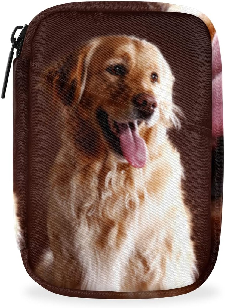 Golden Retriever Dog Pill案例 每周医学组织者,携带旅行袋七日药盒 维生素补充盒 鱼油药持有者