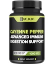 210 Capsules - Cayenne Pepper 补充品 摘录 10:1 与 Berberine HCI, Garlic Bulb, Olive Leaf & More - 消化性健康,心脏健康和豁免功能支持联合公式