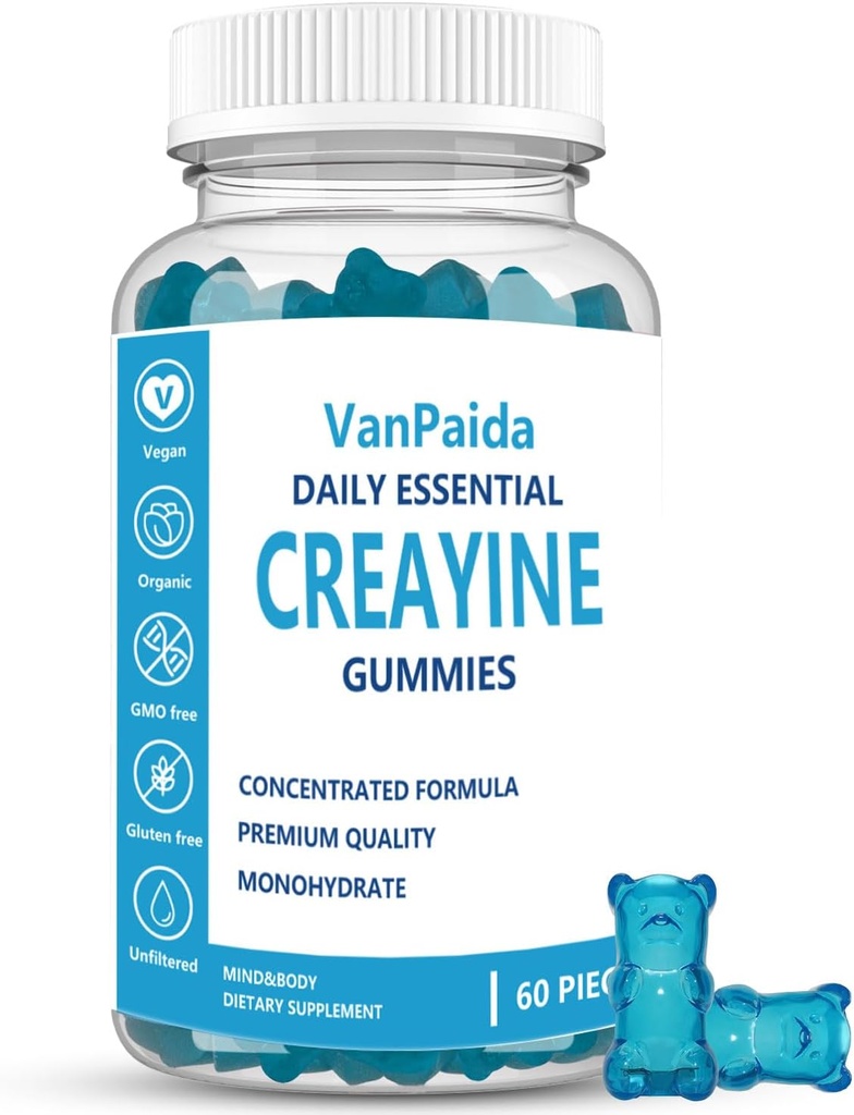 Creatine Gummys Monohydrate, Chewable Creatine Monohydrate, 肌肉靴, 能量靴, 工作前补充剂, 增强乳液, Vegan, 肌肉生长支持, 恢复与性能, Gluten Free