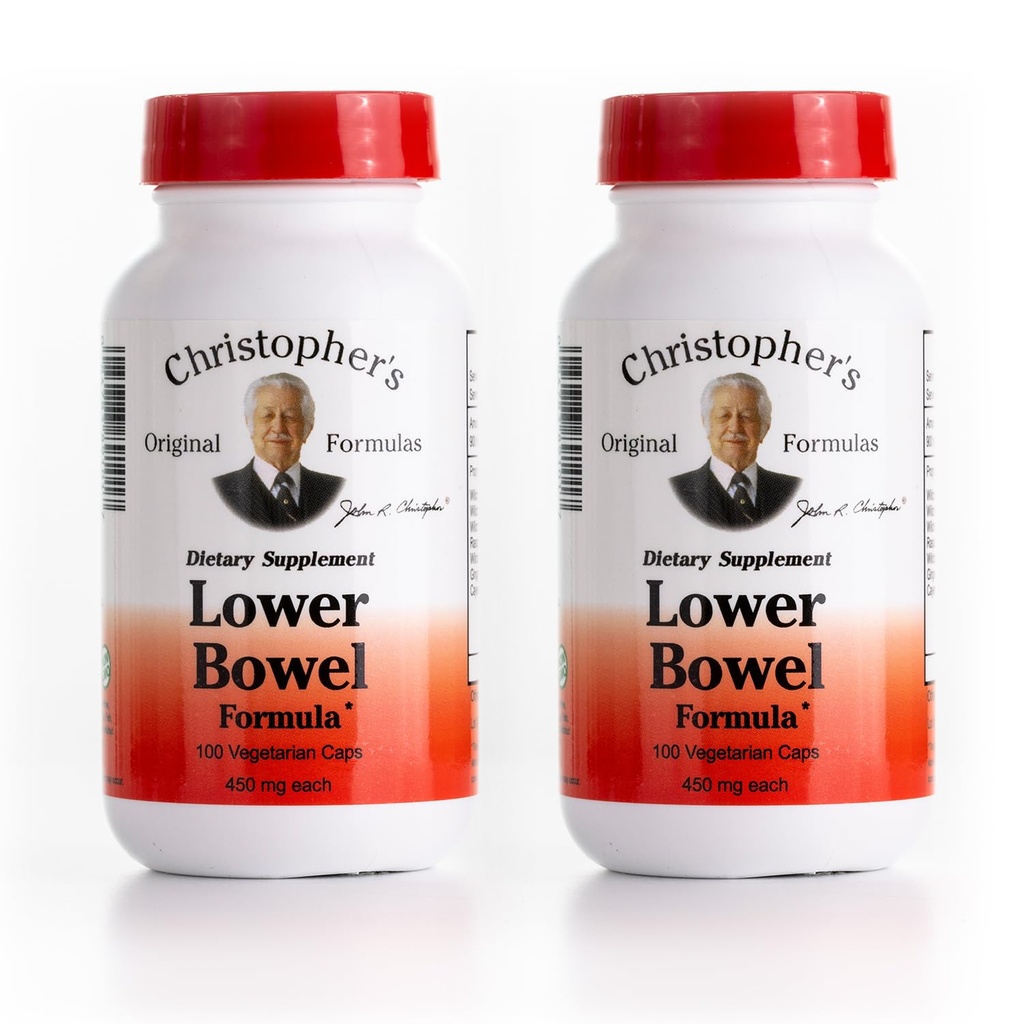 克里斯托弗的原始配方 下鲍尔清洁配方 Capsules - 草药 Laxative Colon cleanse and Gut cleanse 100 cm - pack of 2