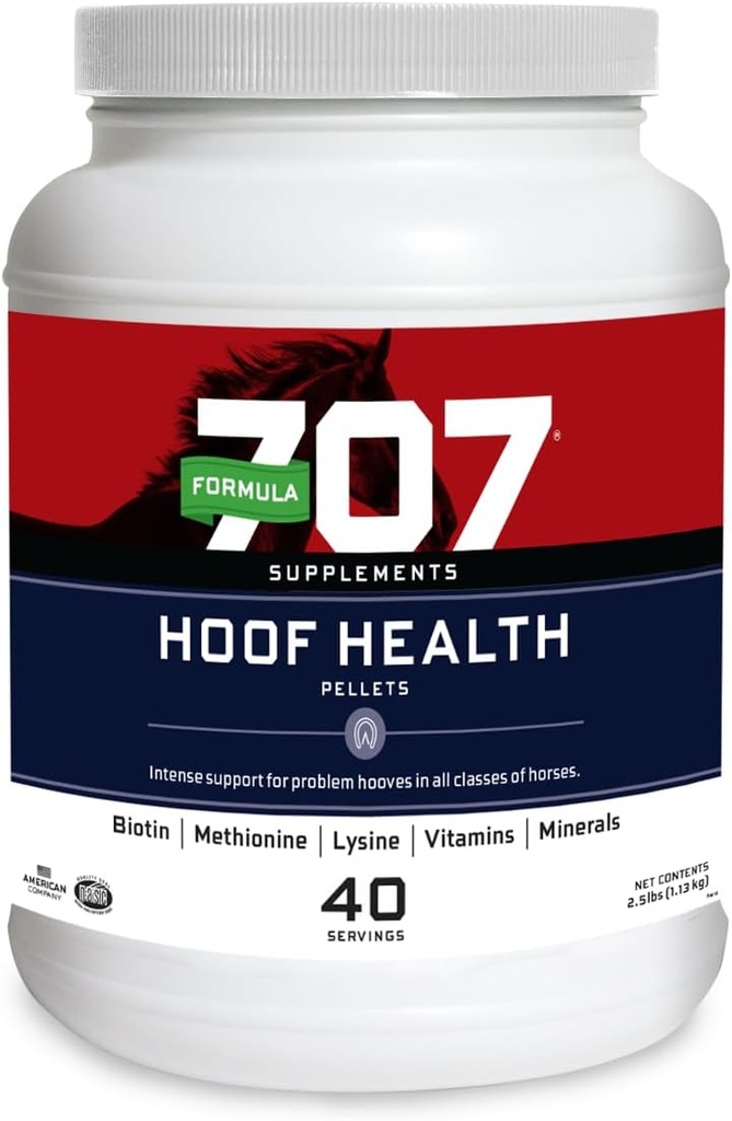 707 Hoof Health Equine Supplement, 2.5lb Jar – Biotin, 氨基酸和矿物, 改善和支持健康马蹄