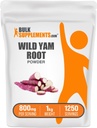 Bulk Assupports.com 野黄粉 - 营养补充,野黄粉 - 野黄粉 - 免费,每服800毫克,1公斤(2.2磅)(一包)