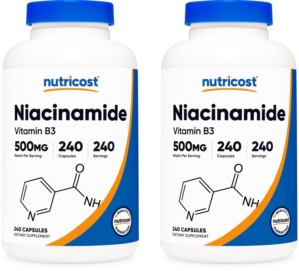 Nacinamide(维生素B3)500毫克,240卡普尔(2瓶)