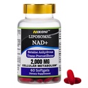 Nikoni Liposomal NAD+ 2000毫克,配有TMG和Pterostilbene,支持健康老化-60软胶