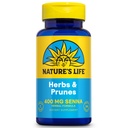 Nature's Life Herbs & Prunes → 400mg Senna & Herbal Blend 健康消化支持 → Non-GMO → 100 Tabs, 100 Serv.