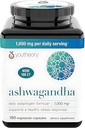 通用 Ashwagandha 补充 有机 KSM-66 Ashwagandha 蔬菜补充 180 Capsules, 每日服务1000毫克, 帮助支持健康压力管理应对, 清