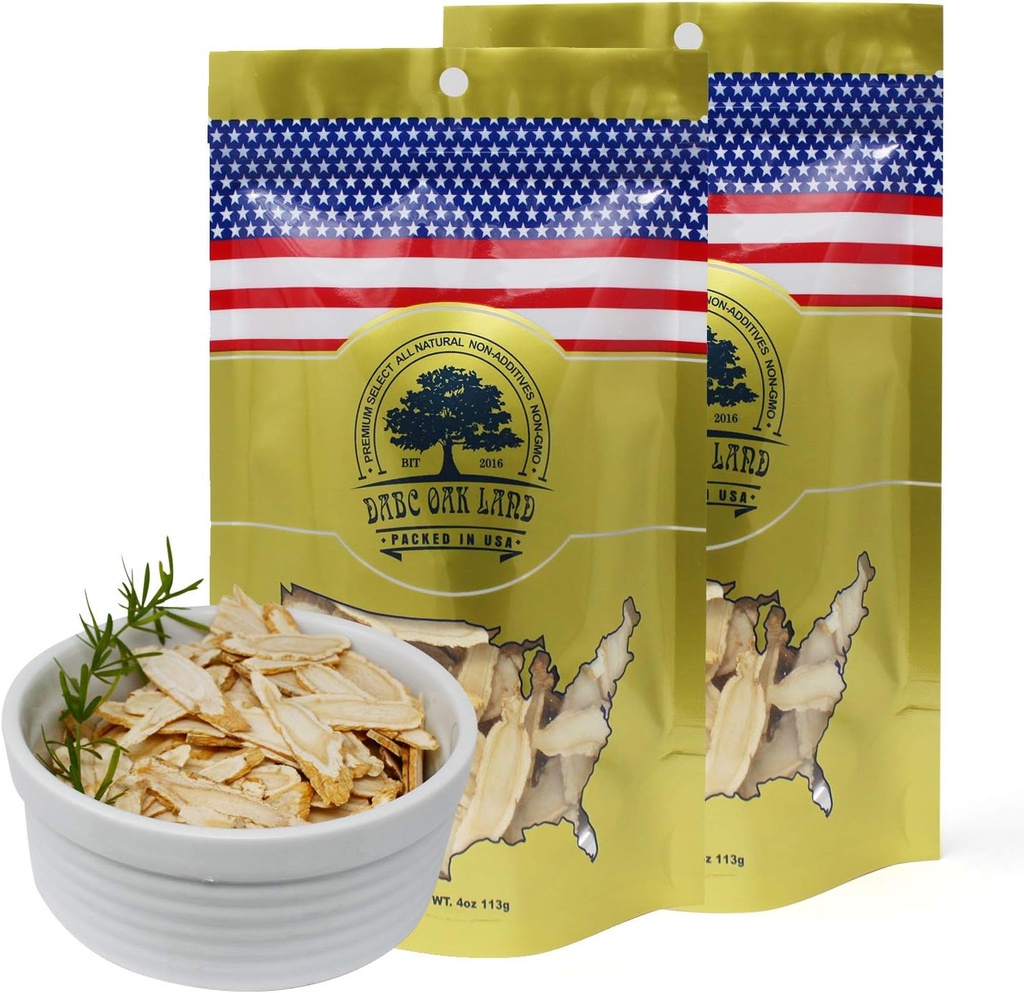 2 Bags American Ginsen Slices from Wisconsin, DOL 美国威斯康辛州 Ginsen Slices 根换茶叶, 能源为男性健康靴豁免, Gluten Free, QQ/QX 长条 2 Bags of 4OZ, 8OZ
