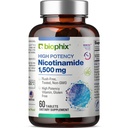 B-3 Nicotinamide 1500毫克 60毫克 最大强度 - Nicotinic Amide Niacin 天然无氟维生素配方 - 支持皮肤细胞健康