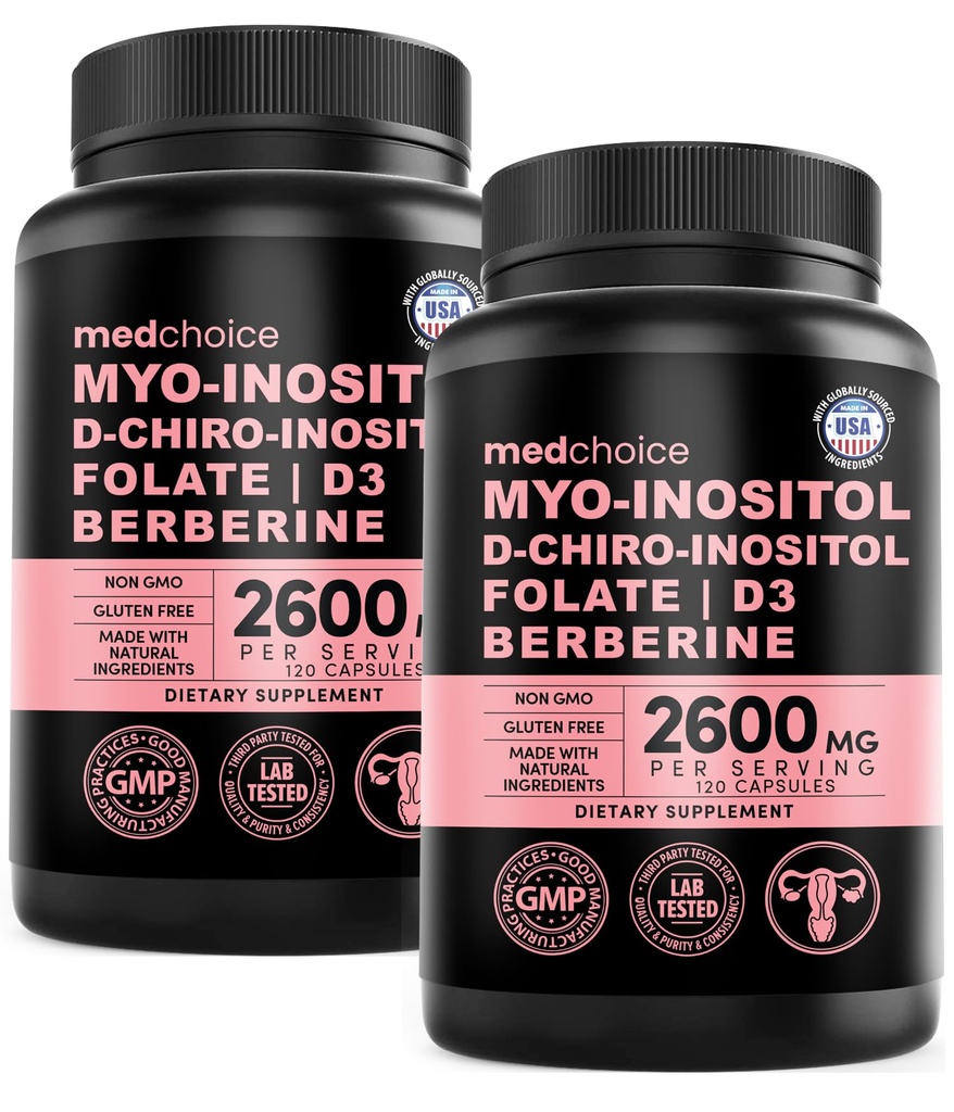 14-in-1 Inositol 补充和Hormone 支持妇女 -- -- 40:1 Myo-inositol & D-Chiro Inositol Ovarian 支持Hormone平衡 Flate、维生素D和B12(120个计数)