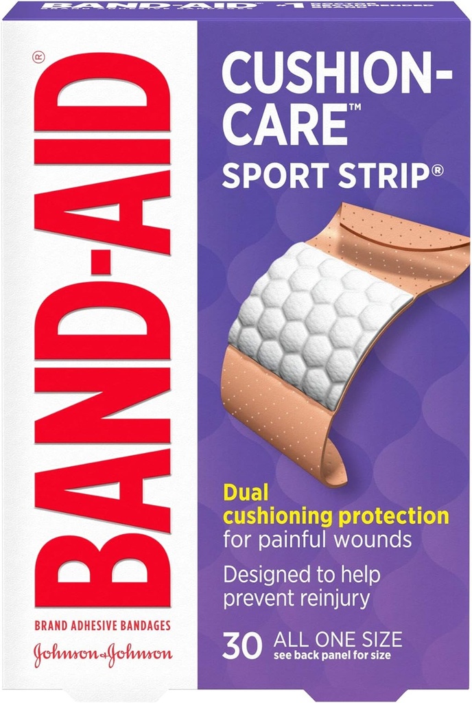 Band-Aid Brand Adhesive Bandages, 运动带/超宽, 30个计数