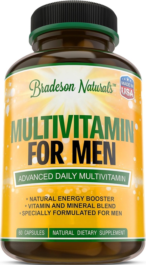 (原始内容存档于2017-10-03). Men's Multivitamin Supplement for Energy, Focus and Performance. 门类维生素A,C,D,E和B12,锌,钙,镁等. 美国制造的多维生素60